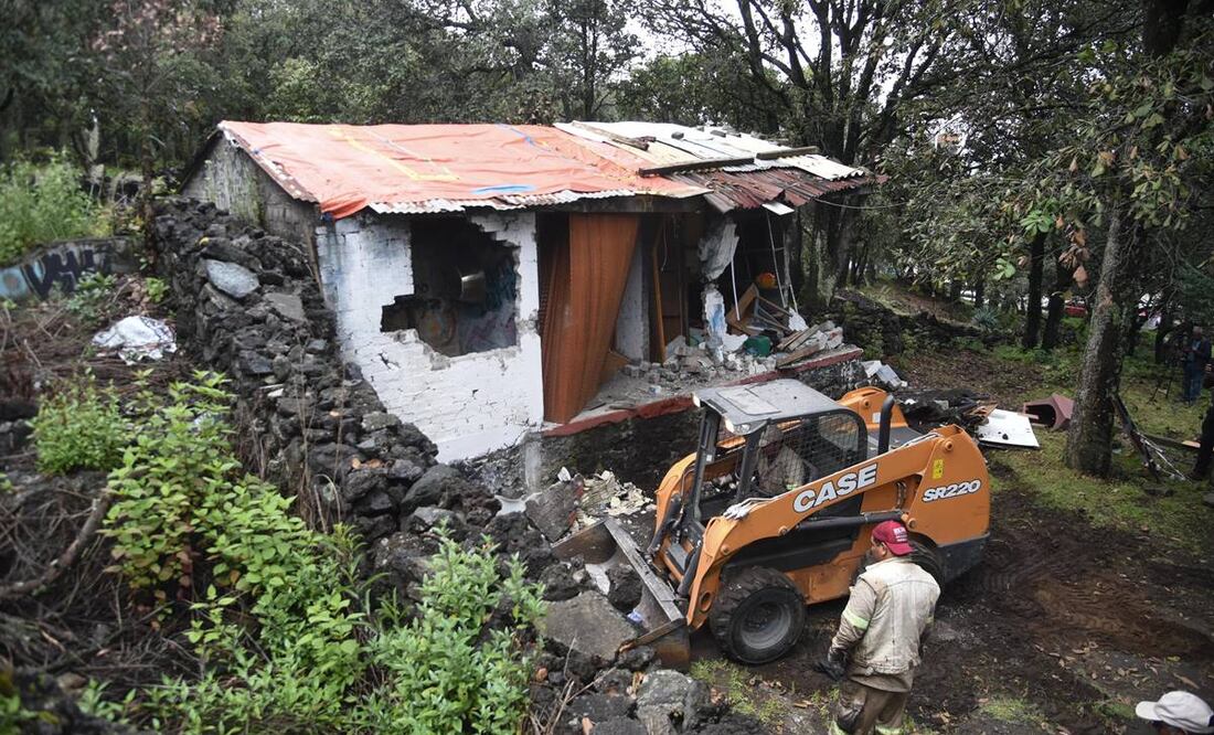 Demolición de construcción ilgela en Tlalpan 21 de octubre 2024/ Foto: Especial