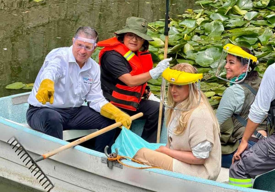 Los alcaldes de Coyoacán, Giovani Gutiérrez, e Iztapalapa, Aleida Alavez, encabezaron una nueva jornada de limpieza en Canal Nacional. Foto: Especial