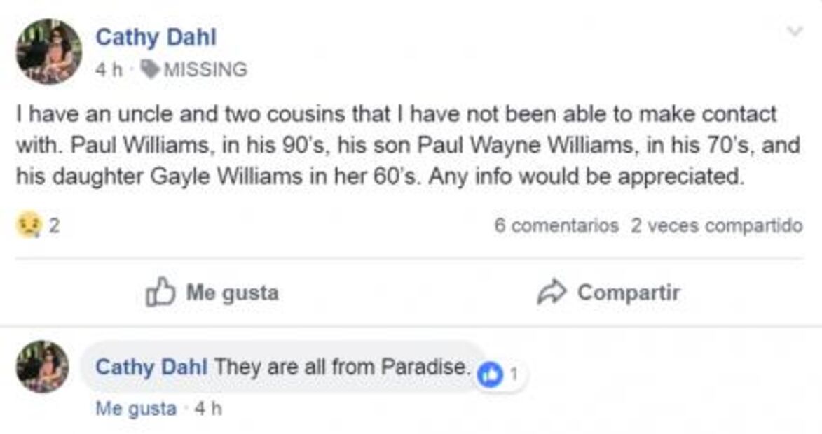 Buscan en redes sociales a personas desaparecidas por incendios en California