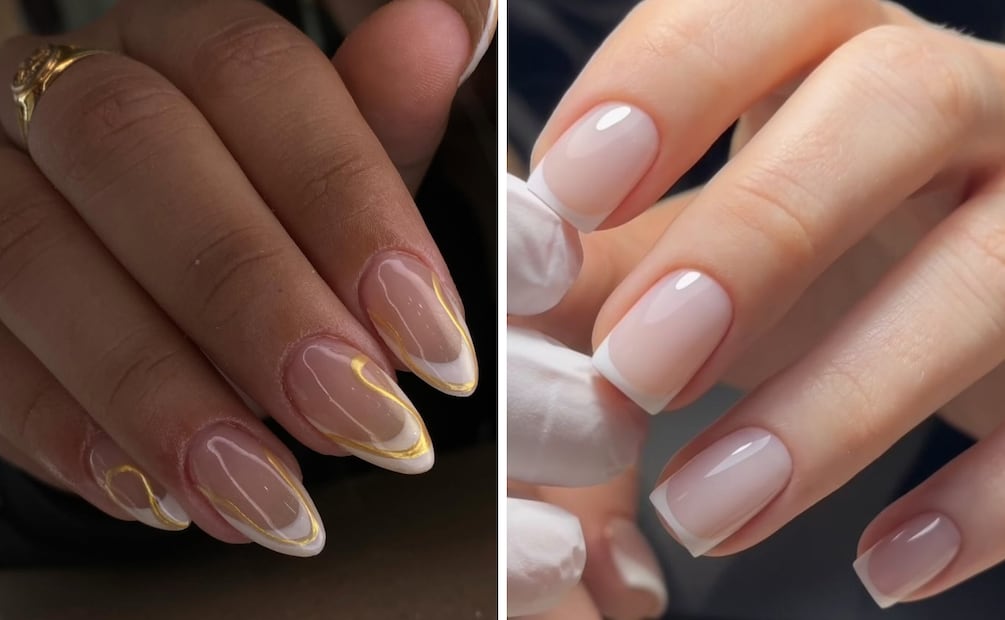 La manicura francesa regresa, pero así se lleva en 2026. Foto: Instagram @abigail_nailsestudio, @elclub.beauty