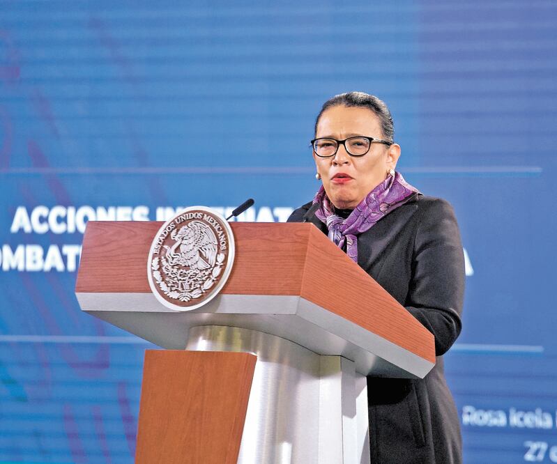 Rosa Icela Rodríguez, titular de la SSPC, llamó a diversos niveles de gobierno a sumarse al esfuerzo para garantizar la paz y la tranquilidad que merecen las mexicanas en todo el país. Foto: GERMÁN ESPINOSA. EL UNIVERSAL