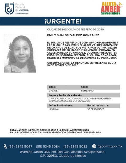 Activan Alerta Amber para localizar a hermanas de 7 y 9 años en Coyoacán