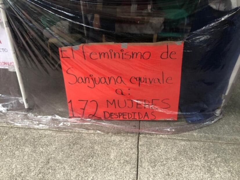 Las huelguistas de Notimex