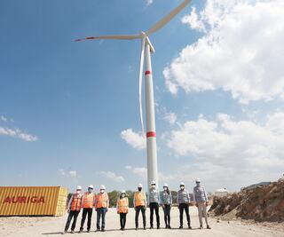 Supervisan avances de parque eólico