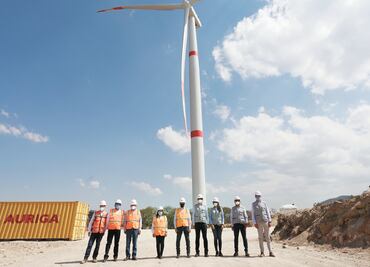 Supervisan avances de parque eólico