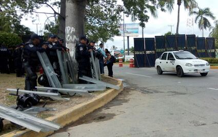 Blindan zona Diamante por llegada de maestros para evaluación