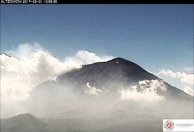 Volcán Popocatépetl continúa con baja actividad sísmica