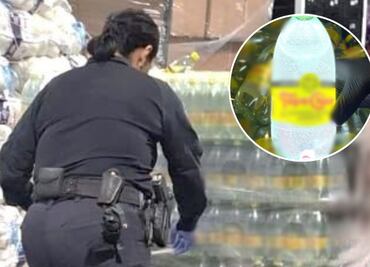 Aseguran más de una tonelada de metanfetamina oculta en botellas de agua mineral; hay un detenido