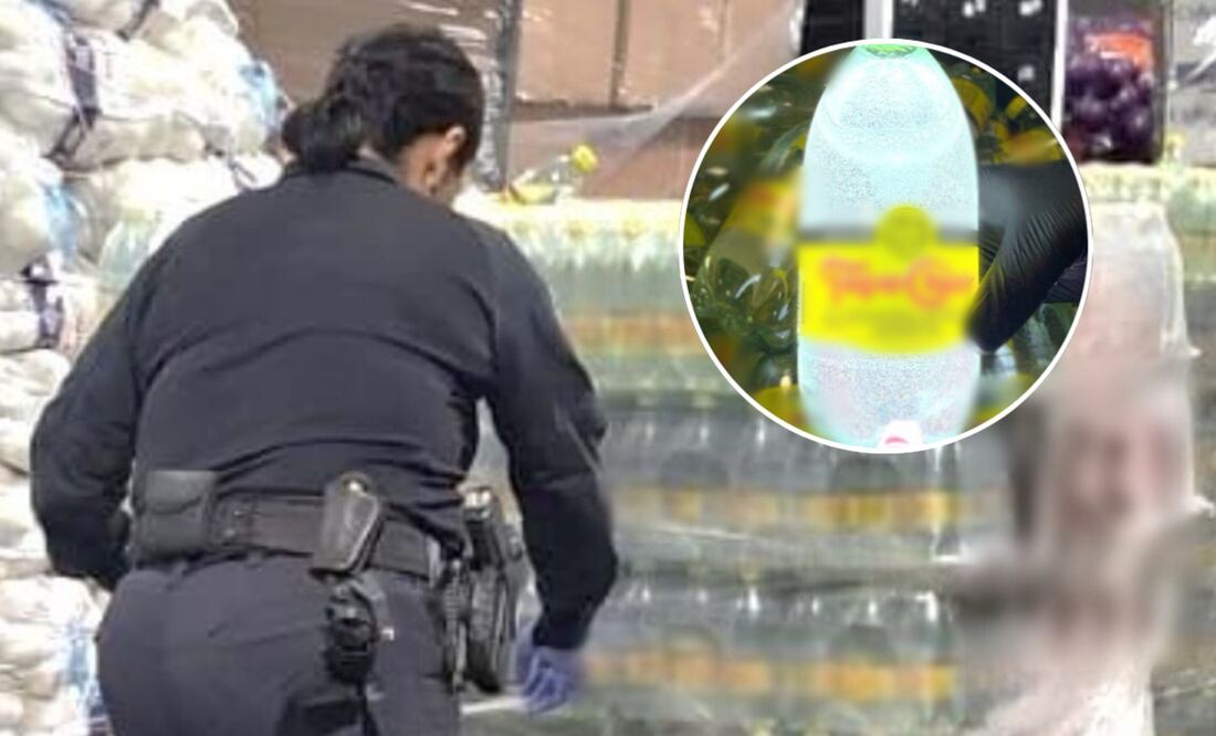 Agua mineral con metanfetamina. Foto: Especial