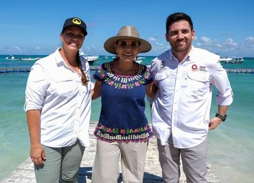 Protección de la fauna marina; Mara Lezama y activistas promueven conservación de Tiburones en Quintana Roo