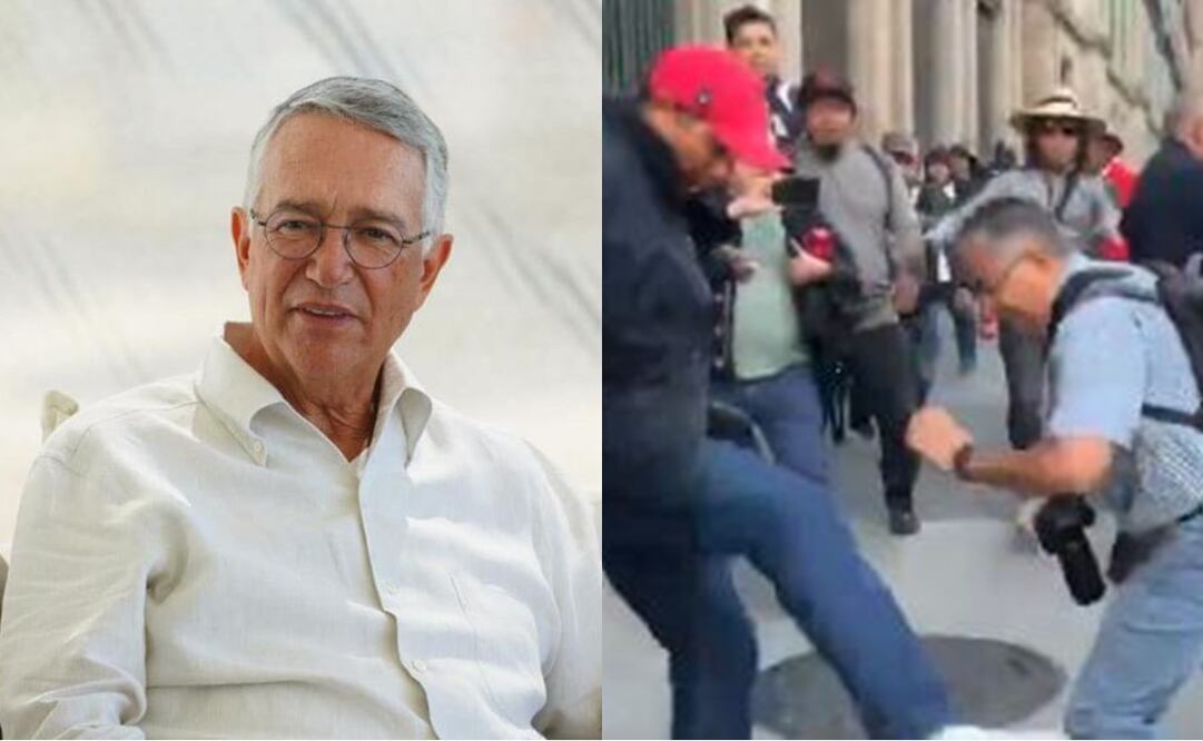 Salinas Pliego reacciona a agresión de maestros de la CNTE a reporteros. Foto: Redes y captura de video