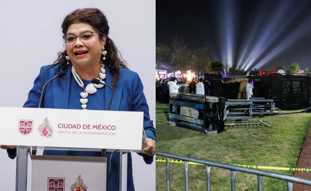 Clara Brugada externó su solidaridad con familiares y amigos de las personas que perdieron la vida esta tarde por una caída de estructura en un festiva. Fotos de Yaretzy M. Osnaya EL UNIVERSAL