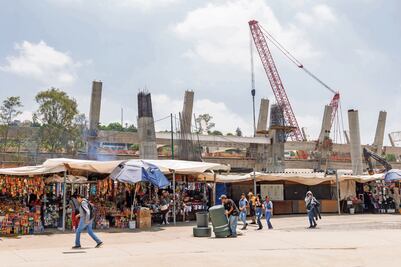 Terminal Observatorio del Tren México-Toluca, con avance de 77%