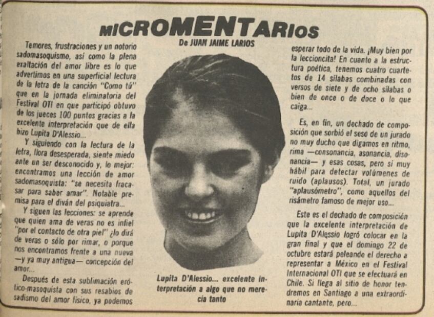 Lupita D'Alessio no es leona dormida, pero sí inocente y honesta