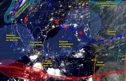 Guerrero, Oaxaca y Chiapas presentarán lluvias intensas por la onda tropical 25 este domingo