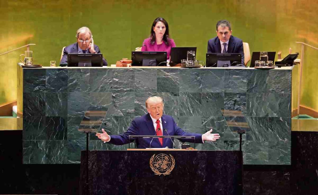 El presidente de Estados Unidos, Donald Trump, durante la Asamblea General de las Naciones Unidas en la ciudad de Nueva York. Foto: Michael M. Santiago / AFP