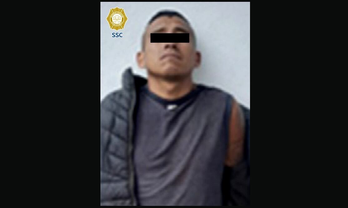 Policía de la Ciudad de México detuvieron a un hombre acusado de haber asaltado con un machete a una mujer en la alcaldía Milpa Alta. Foto: especial