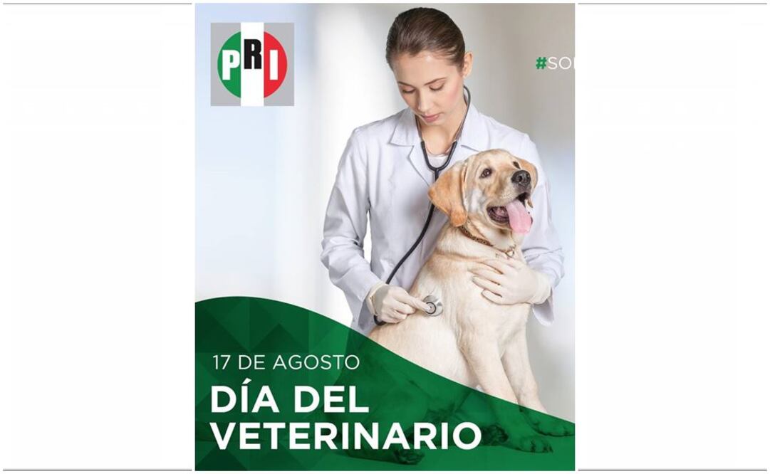 Se mofan en redes de felicitación priísta a veterinarios 