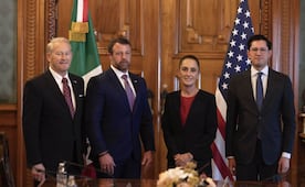Sheinbaum recibe en Palacio Nacional a Secretario del Departamento de Seguridad Interior de EU; acuerdan continuar colaboración
