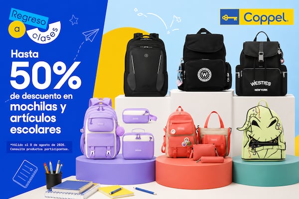 Mochilas en oferta en Coppel en línea para el regreso a clases