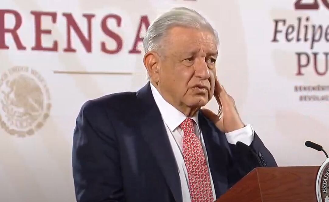 López Obrador en su mañanera del 24 de junio en Palacio Nacional. Foto: Captura de pantalla