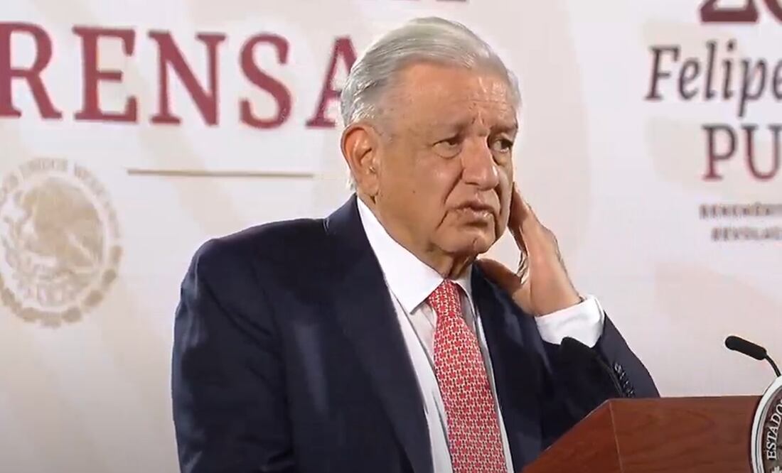 López Obrador en su mañanera del 24 de junio en Palacio Nacional. Foto: Captura de pantalla