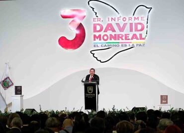 David Monreal emite informe de gobierno entre dispositivos de seguridad y protestas