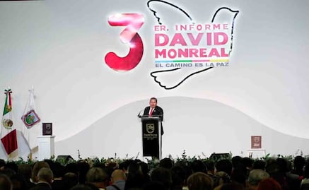 David Monreal emite informe de gobierno entre dispositivos de seguridad y protestas