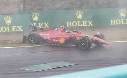 Así fue el duro choque de Carlos Sainz en el GP de Japón