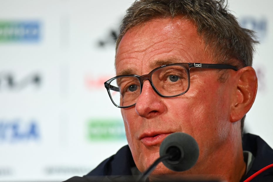 Ralf Rangnick, estratega Austria, en conferencia de prensa - Foto: AFP