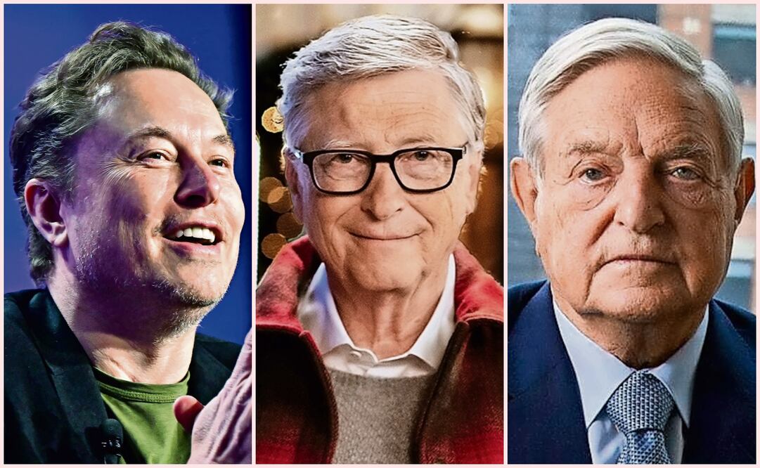 Elon Musk: El multimillonario ya le ha dado su apoyo al exmandatario
republicano Donald Trump.
Bill Gates: Cofundador de Microsoft, ha respaldado a Biden y ahora a Harris, gracias a su enfoque en la ciencia y la salud pública.
Harris también cuenta con el apoyo del renombrado inversionista George Soros y su hijo Alexander.
Foto: Frederic J. Brown | AFP / Especial Bill Gates / Especial George Soros