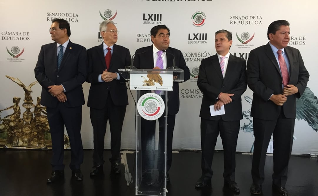 Legisladores del bloque PT-Morena ofrecieron conferencia. /@MBarbosaMX