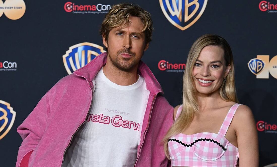 Ryan Gosling y Margot Robbie, protagonistas de "Barbie". Foto: AFP.