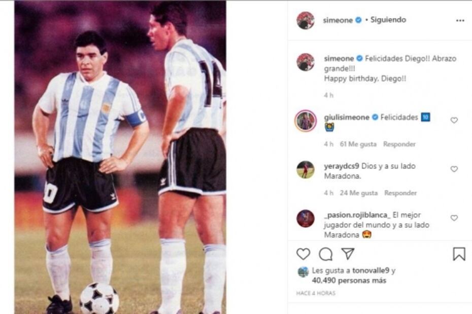 Las múltiples felicitaciones a Diego Maradona por su cumpleaños 60