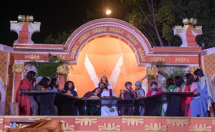 Jueves Santo en Iztapalapa: Arnulfo Morales como Jesús escenifica "La última cena" y lavado de pies; se alista para viacrucis 