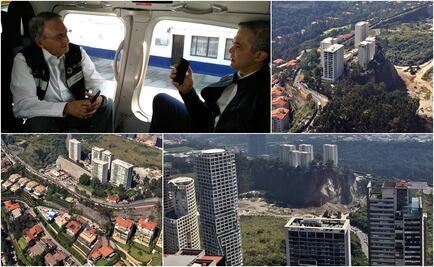 Sobrevuela Mancera zona de derrumbes en Santa Fe