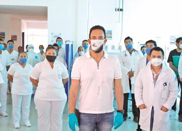 Supervisa Omar Fayad hospital Covid de Huejutla