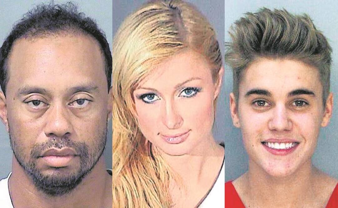 En la foto: Tiger Woods, Paris Hilton y Justin Bieber (ARCHIVO. EL UNIVERSAL)