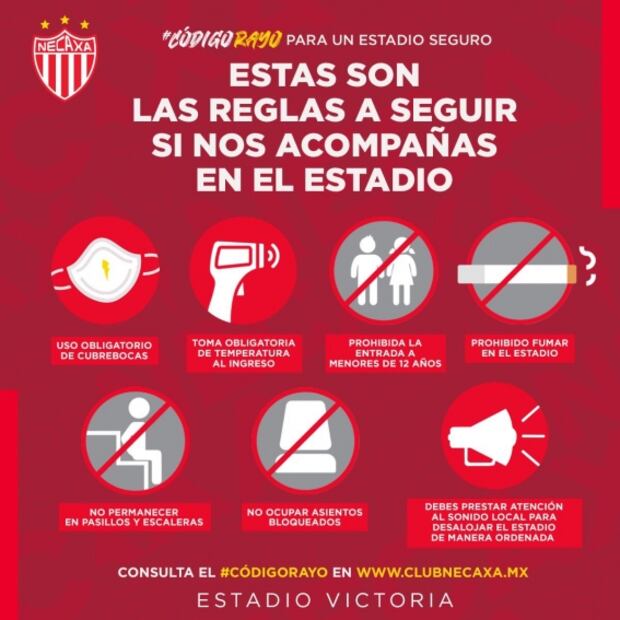 Conoce las medidas sanitarias para el partido Necaxa vs Atlético de San Luis