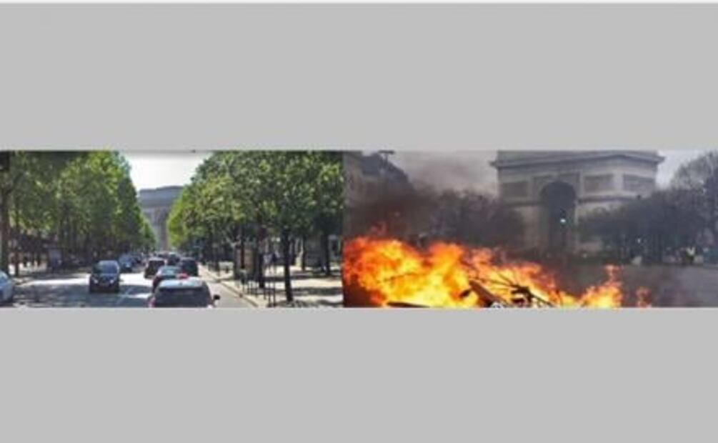 La fotografía falsa sobre los disturbios de los "chalecos amarillos" en Francia 