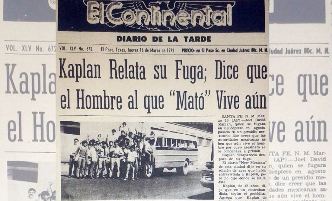 La prensa de Texas, la entidad a la que volvió el prófugo estadounidense, no tardó en entrevistar al protagonista de aquel escape, escandaloso para unos y espectacular para otros. ESPECIAL.