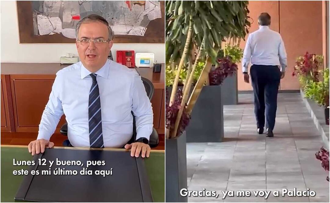 El excanciller dejó esta tarde el puesto para contender a la candidatura presidencial por Morena, rumbo a las elecciones de 2024. Foto: captura de pantalla