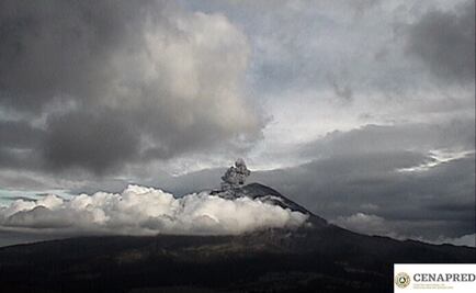 Popocatépetl registra emisión de vapor, gases y ceniza este sábado