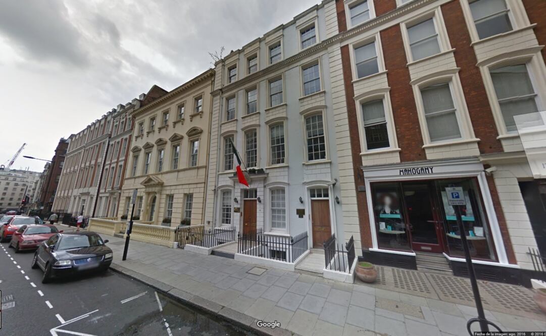 La embajada de México en Reino Unido. /Imagen tomada de Google