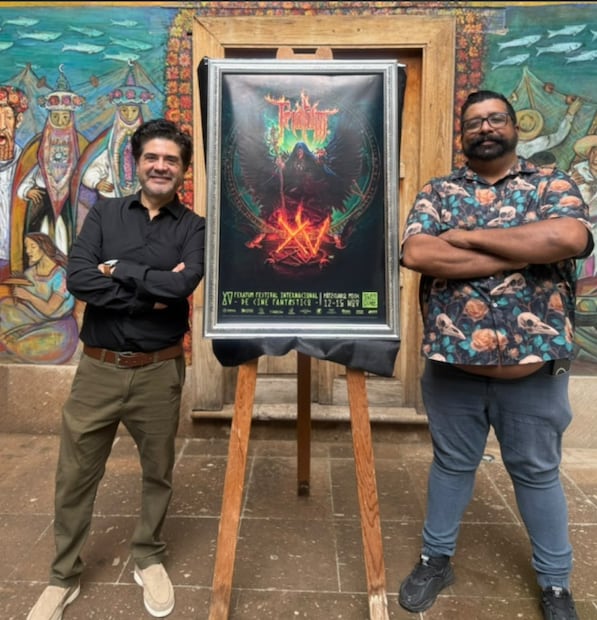 Miguel Ángel Marin, director de Feratum y Dosak Moreno, creador del poster.