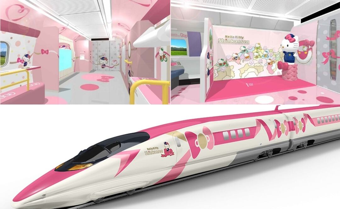 ¿Eres fan de Hello Kitty? Ya puedes viajar en un tren inspirado en ella / Fotos: Cortesía: Hello Kitty Shinkansen y japan-guide.com