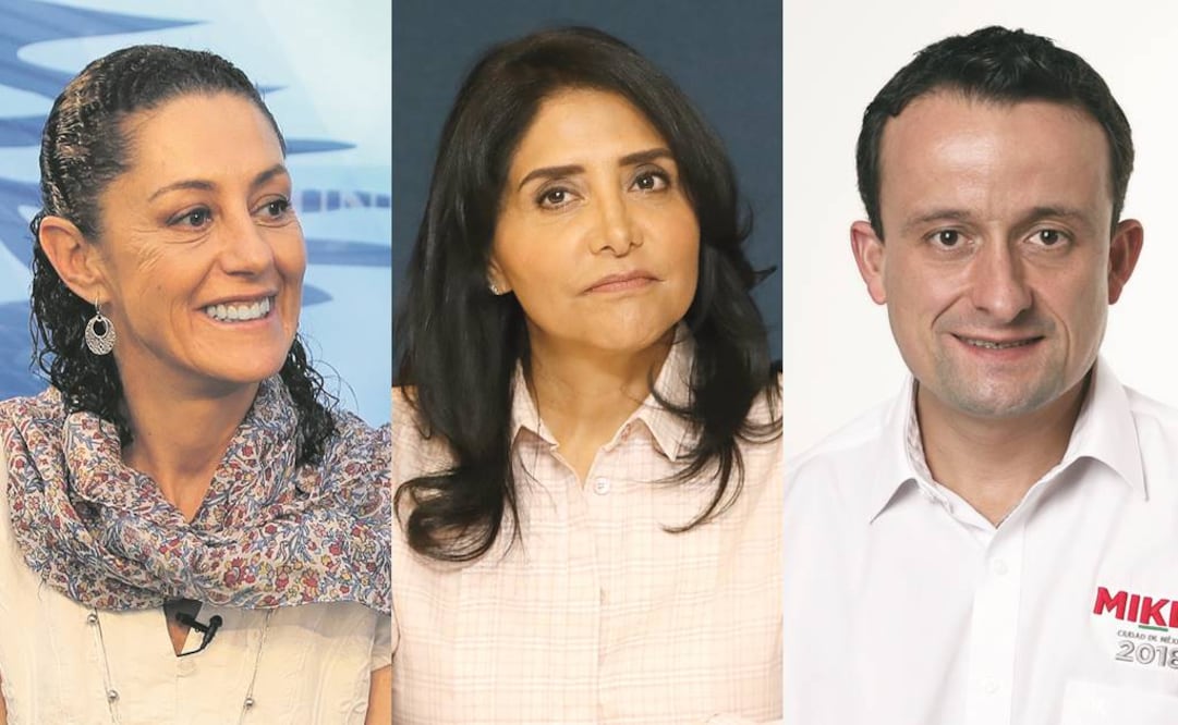 En la foto: Claudia Sheinbaum, Alejandra Barrales y Mikel Arriola, candidatos a la jefatura de Gobierno de la Ciudad de México (ESPECIAL)