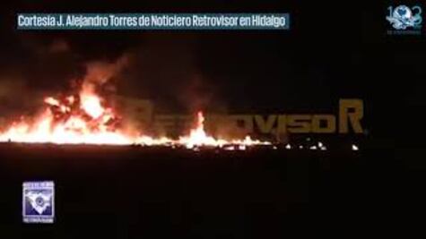 Captan momento exacto de la explosión de toma clandestina en Hidalgo