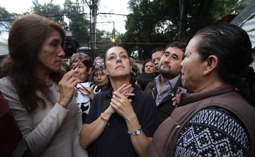 Esta tarde, Claudia Sheinbaum visitó una parte del multifamiliar Tlalpan. Foto: Carlos Mejía/El Universal