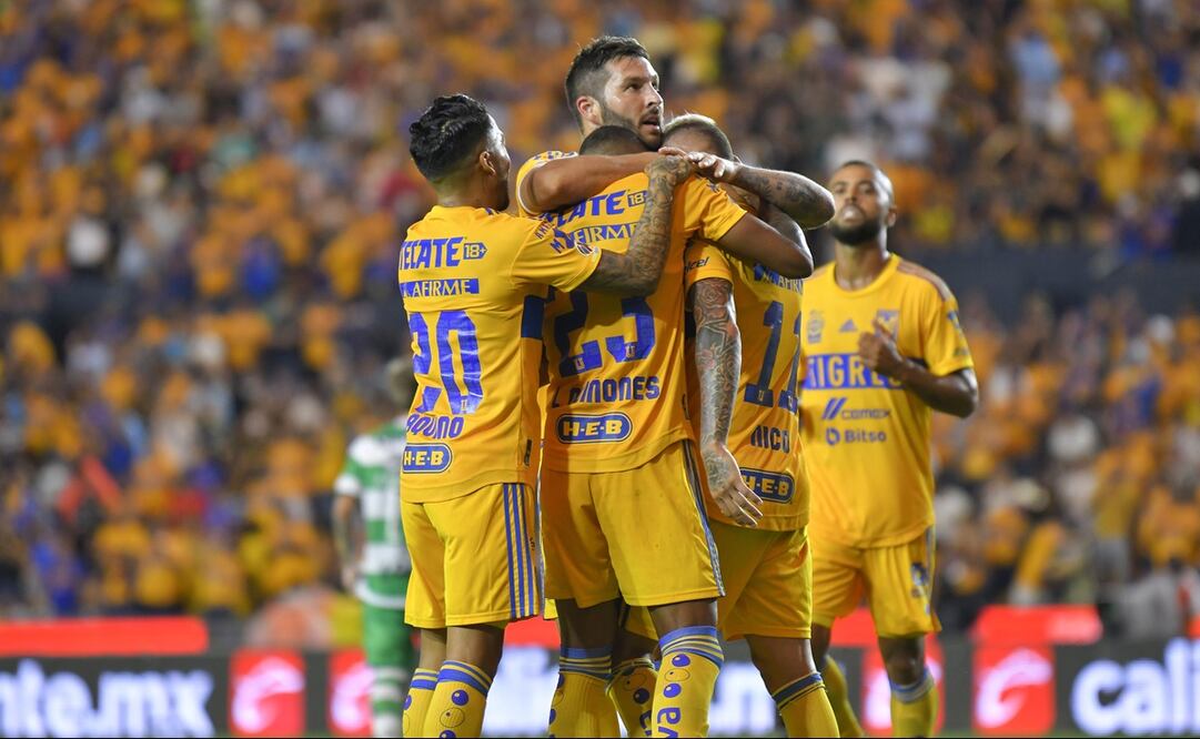 Tigres celebrando un gol ante Santos / FOTO: Imago7